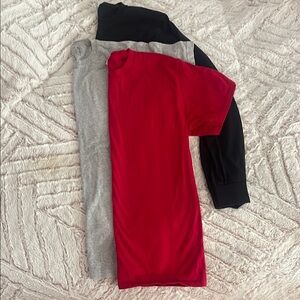 Black long sleeve, Red, Gray, T-Shirt, no logo blank